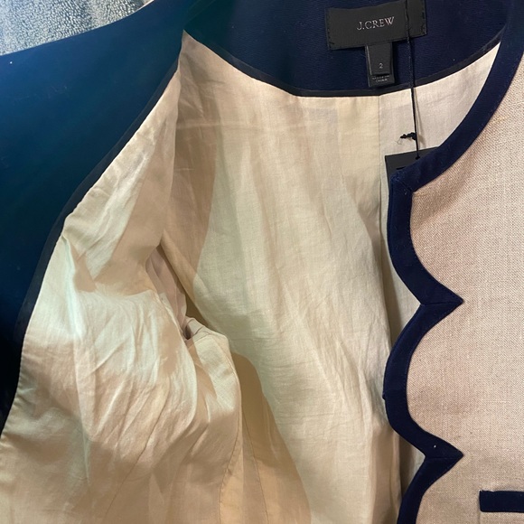J. Crew Scallop Linen Jacket - Picture 6 of 9